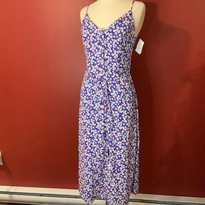 Sienna Sky Women's Blue Floral Button Front Dress - Size Small - NWT